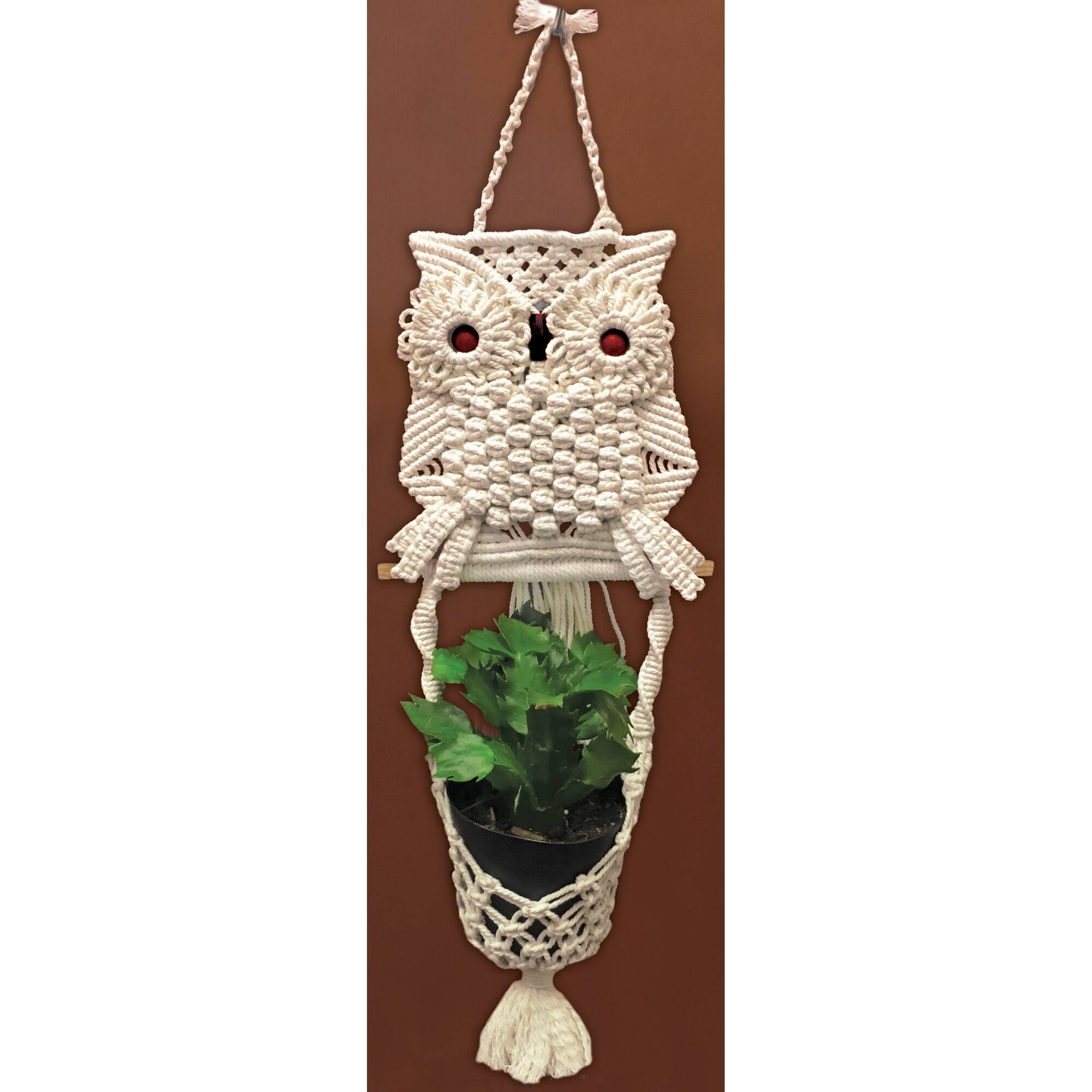 Design Works™ Zenbroidery™ Owl Planter Macramé Wall Hanging Kit